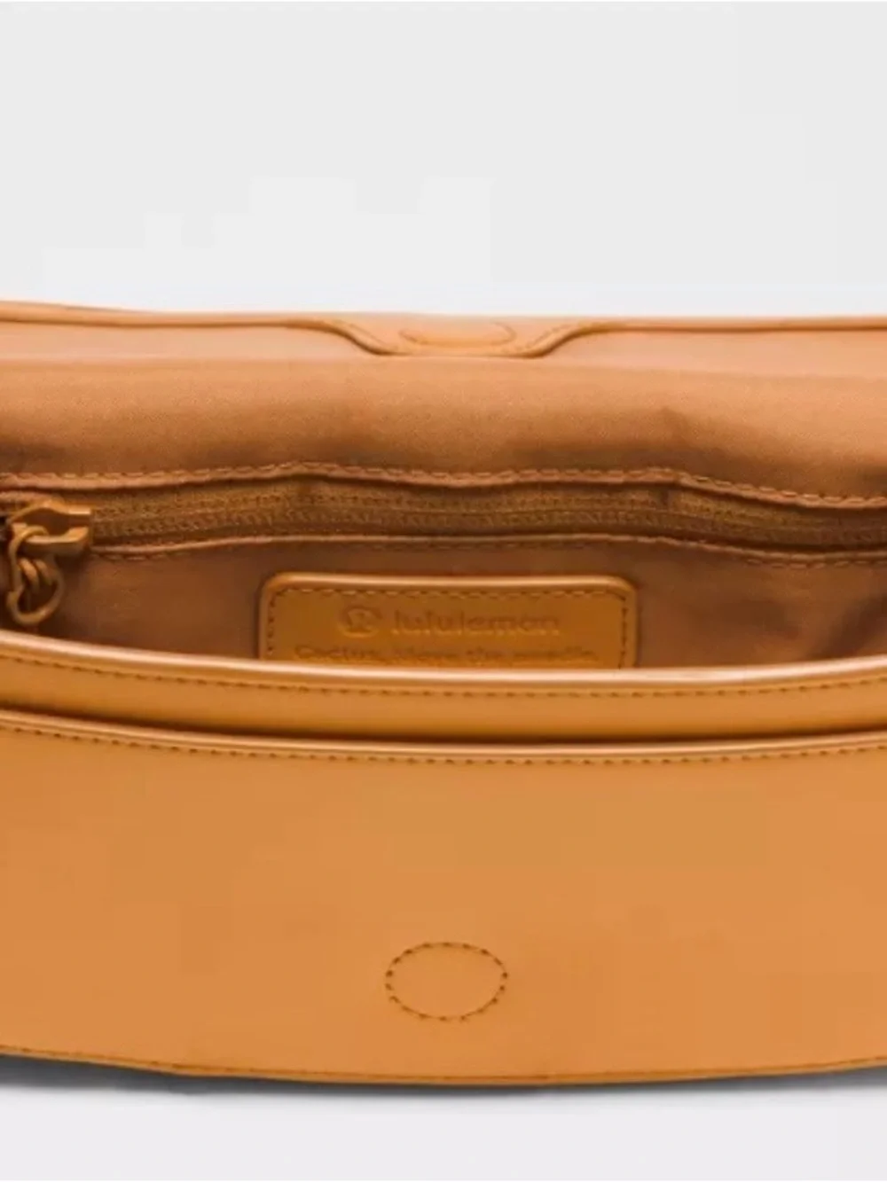 NWT Lululemon Cactus “Leather” Mini Bag 1.2L Chestnut Brown/Gold - Picture 4 of 14
